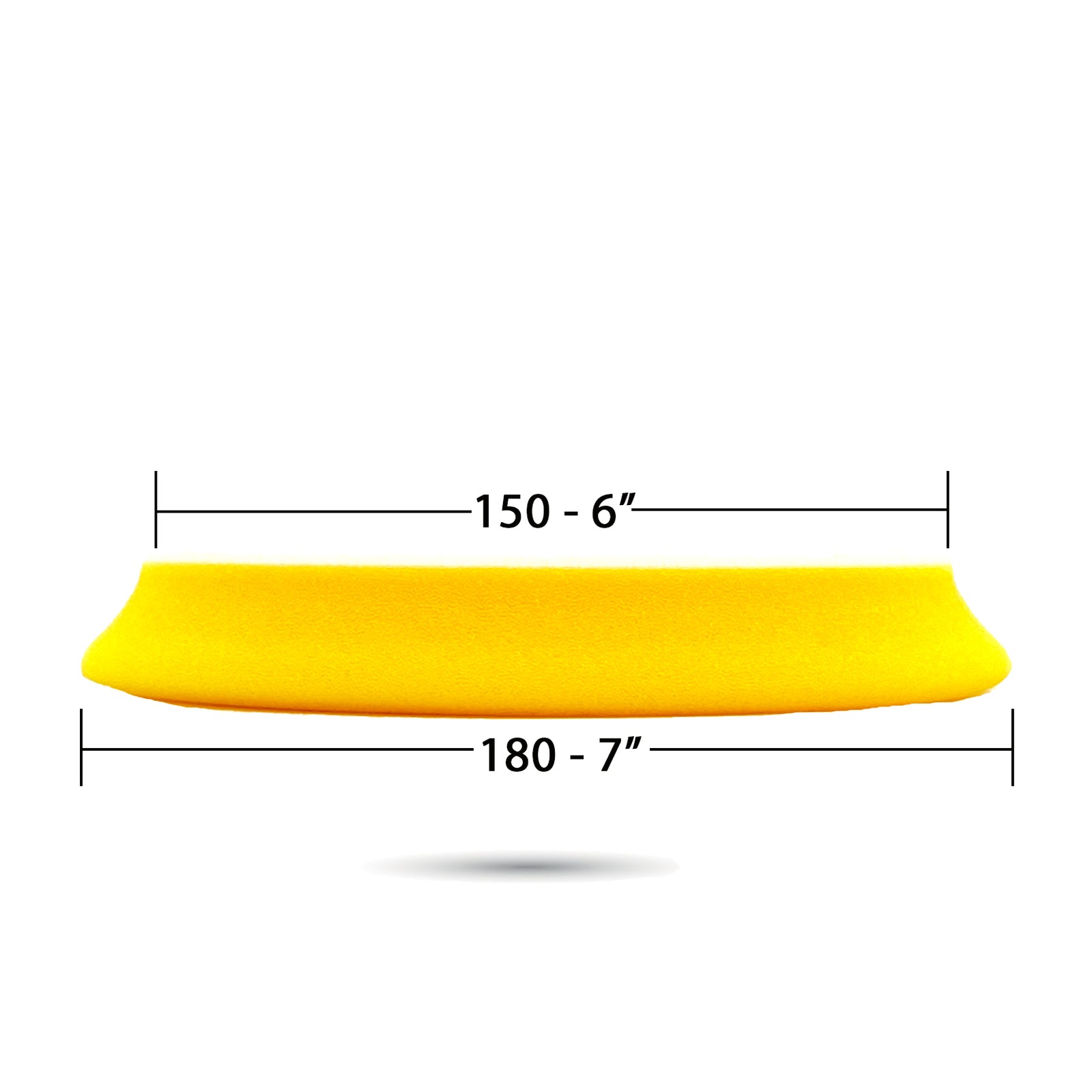 180 mm (7 inch) Yellow Fine Foam Pad
