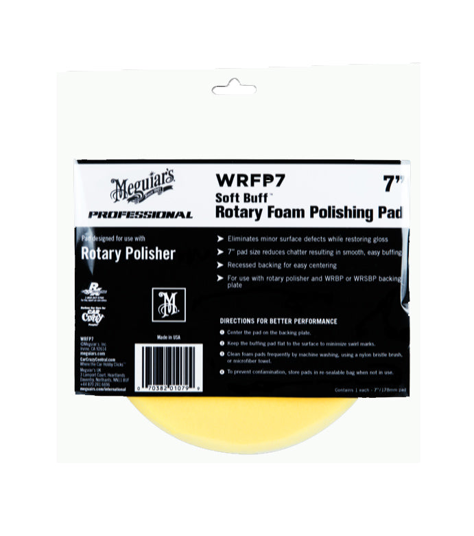Meguiar's WRFP7 Soft Buff Rotary Foam Polishing Pad - 7 inch